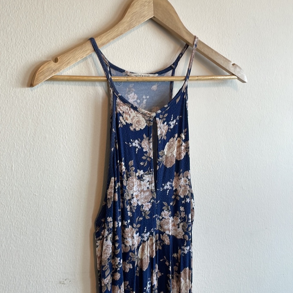 Key Hole High Neck Floral Comfortable Dress